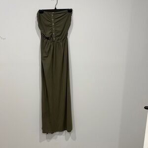 Elegant Olive Green Maxi Dress